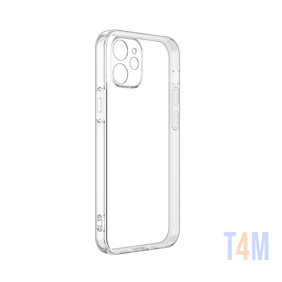 Capa de Silicone Macio com Moldura de Câmera para Apple iPhone 12 Transparente